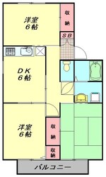 グリンヴェールＢ棟の物件間取画像